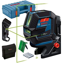 Нівелір лазерний Bosch Professional GCL 2-50 G, до 15 м, ± 0.3 мм / м, в чемодані з тримачем RM 10, затиском DK 10, чохлом, мішенню,  0.58 кг