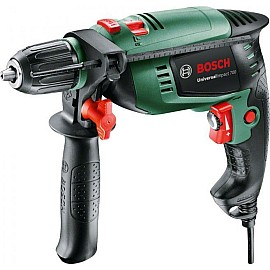 Дриль ударний Bosch UniversalImpact 700 X-line, 700Вт, ШЗП, 1.7кг, набір свердл і біт, кейс