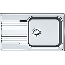 Мийка кухонна Franke Smart, нерж.сталь, прямокутник, з крилом, 860х500х190мм, чаша - 1, накладна, SRX 611-86 XL, нерж поліров.