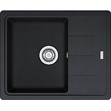 Мийка кухонна Franke Basis, фраграніт, прямокутник, з крилом, 620х500х200мм, чаша - 1, накладна, BFG 611-62, онікс