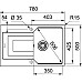 Кухонная мойка Franke Urban UBG 611-78 / 114.0574.937 / фрагранит / антибактериальная защита / 780х500х220 / врезная, заподлицо со столешницей / сахара