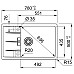 Кухонна мийка Franke Centro CNG 611-78 XL /114.0630.434 / фраграніт / 780х500х20/ чорний матовий