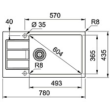 Кухонна мийка Franke S2D Slim 611-78 XL /143.0627.388/ тектонайт / прямокутна / сірий