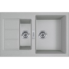 Кухонна мийка Franke Sirius 2.0 S2D 651-78 / 143.0632.391 / дві чаші / тектонайт / 780х500х200(150) / врізна / сірий