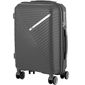 Чемодан пластиковый, 2E, SIGMA, малый, 4 колеса, графит