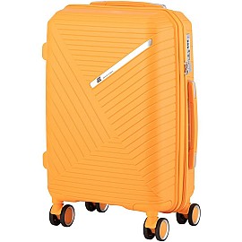 Чемодан пластиковый, 2E, SIGMA, малый, 4 колеса, оранжевый