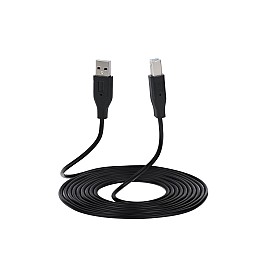 Кабель 2E USB 2.0 (AM/BM) DSTP, 3m, black