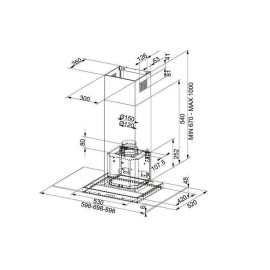 Витяжка Franke FGL 6115 XS / 325.0541.075 / 3 швидкості / 60 см/ 685 м3.г / елекр.упр. / скло та нержавійка