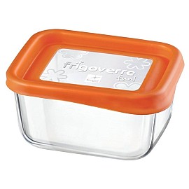 Контейнер Bormioli Rocco Frigoverre квадр. з помаранч. кришкою, 15*15 см, 750 мл