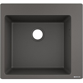 Кухонна мийка Hansgrohe S51 S510-F450 / 43312290 / граніт / прямокутна / 560х510х190 / на стільницю / сірий камінь