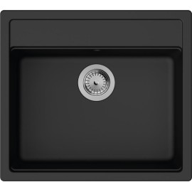 Мийка кухонна Hansgrohe S52, граніт, прямокутник, без крила, 550х490х190мм, чаша - 1, врізна, S520-F510, чорний графіт