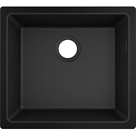 Кухонна мийка Hansgrohe S51 S510-U450 / 43431170 / граніт / прямокутна / 500х450х190 / під стільницю / чорний графіт