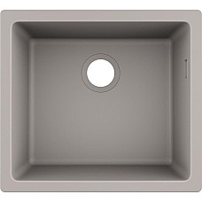 Кухонная мойка Hansgrohe S51 S510-U450 / 43431380 / гранит / прямоугольная / 500х450х190 / под столешницу / серый бетон