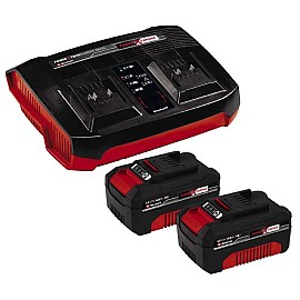 Набір акумуляторів + зарядний пристрій Einhell 18V 2x4.0Ah Twincharger Kit, PXC, 2.2 кг