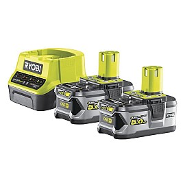 Набір акумулятор і зарядний пристрій Ryobi RC18120-250, 18В ONE+, 2х5.0Аг Lithium+