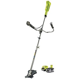 Тример садовий Ryobi ONE+ RBC18X20B4F, акумуляторний, 18В, АКБ 1х4Ач, диск / ліска.