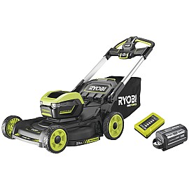 Газонокосарка акумуляторна Ryobi RY36LMXSP53A-160 самохідна, Max Power 36В, 1х6.0Аг, 53см, 30кг, 20-100мм, 3в1, LED-фари, до 3200м2