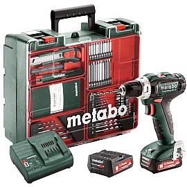 Шуруповерт-дриль Metabo PowerMaxx SB 12 Set, 2x2Aг, кофр, набір приладдя