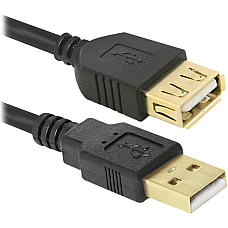 Кабель DEFENDER USB02-06PRO USB2.0 AM-AF 1.8м, 2фер, blister