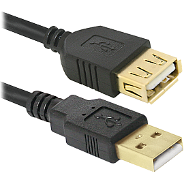 Кабель Defender USB02-06PRO USB2.0 AM-AF 1.8м, 2фер, Blister (87429)