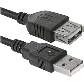 Кабель DEFENDER USB02-06 USB2.0 AM-AF, 1.8м, пакет