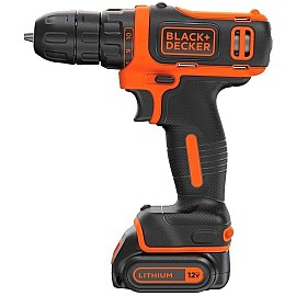 Шуруповерт BLACK&DECKER Дриль / гвинтоверт BDCDD12B,10.8V,26Нм,Li-Ion,2ак.