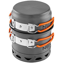 Набір посуду туристичний NEO, 2в1, набір каструль із радіатором, сертифікат LFGB, чохол, 0.268кг