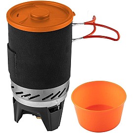 Набір посуду туристичного NEO, 3в1, каструля, тарілка, пальник, п'єзорозпал, сертифікат LFGB, чохол, 0.51кг