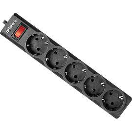 Сетевой фильтр Defender ES largo 3m 5 роз. Black (99498)