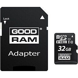 Картка пам'ятi GOODRAM microSDHC 32GB Class 10 UHS I + ad