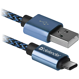 Кабель Defender USB09-03T PRO USB(AM)-C Type, 1m Blue (87817)