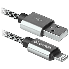 Кабель Defender ACH01-03T PRO USB2.0, AM-Lightning White, 1m (87809)