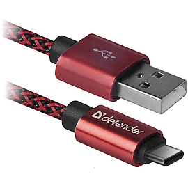 Кабель Defender USB09-03T PRO USB2.0, AM-Type-C Red, 1m (87813)