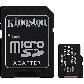 Картка пам'ятi KINGSTON microSDXC 64Gb Canvas Select+ A1 (R100 / W10) +ad