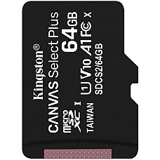 Картка пам'ятi KINGSTON microSDXC 64Gb Canvas Select+ A1 (R100/W10)
