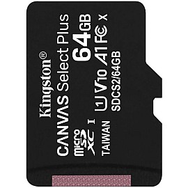 Картка пам'ятi KINGSTON microSDXC 64Gb Canvas Select+ A1 (R100/W10)