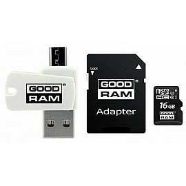 Картка пам'ятi GOODRAM 16Gb (class10) UHS I + Adapter + CardReader