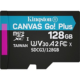 Картка пам'ятi KINGSTON 128GB microSDXC C10 UHS-I U3 A2 (SDCG3 / 128GBSP)