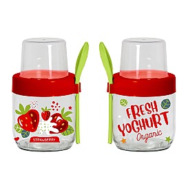 Банку з ложкою і контейнером Herevin Fruit-Yoghurt, 425 мл