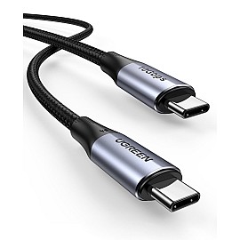 Кабель Ugreen US355 Type-C - Type-C 3.1 Gen2 5A Cable Alum. 1м (Black)