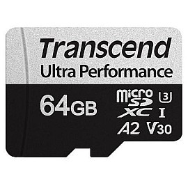 Картка пам'ятi TRANSCEND microSDXC 340S 64GB UHS-I U3 A2 + ad