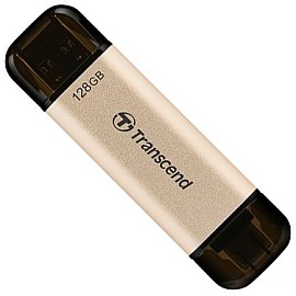 Flash Drive Transcend JetFlash 930C 128GB USB 3.2 / Type-C Gold-Black (TS128GJF930C)