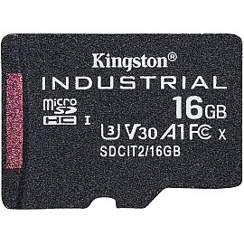 Картка пам'ятi KINGSTON microSDHC 16GB Industrial pSLC C10 A1