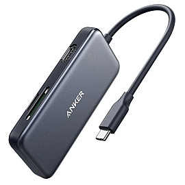 Перехідник Anker Premium 5-in-1 USB-C to HDMI 4K Media Hub (Gray)