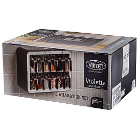 Набір спецівниць Violet House 0439 SPICE ANTR WHITE, 9 шт