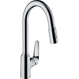 Змішувач для кухні Hansgrohe Focus M42, довж.виливу - 224мм, витяжний, 1важіль, KM220, хром