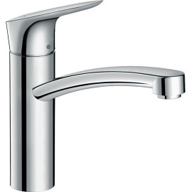 Змішувач Hansgrohe Logis для кухонної мийки / 71832000 / 160мм, 1-струменевий / поворотний / важіль зверху / форма округла / хром