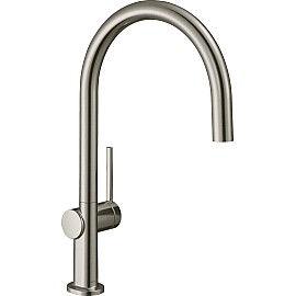 Змішувач Hansgrohe Talis M54 для кухонної мийки / 72804800 / 220мм, 1-струменевий / поворотний / важіль збоку / форма округла / під сталь