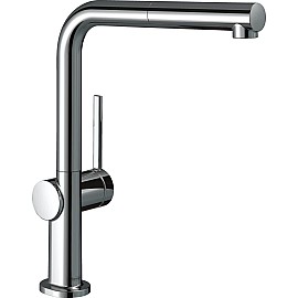 Змішувач Hansgrohe Talis M54 для кухонної мийки / 72809000 / 270мм, 1-струменевий / поворотний / з витяжним душем / важіль збоку / форма округла / хром