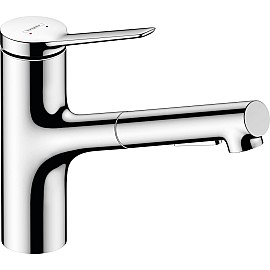 Змішувач для кухні Hansgrohe Zesis M33, довж.виливу - 219мм, витяжний, 1важіль, KM150, хром